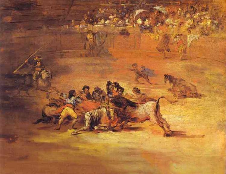 Francisco Jose de Goya Scene of Bullfight oil painting image